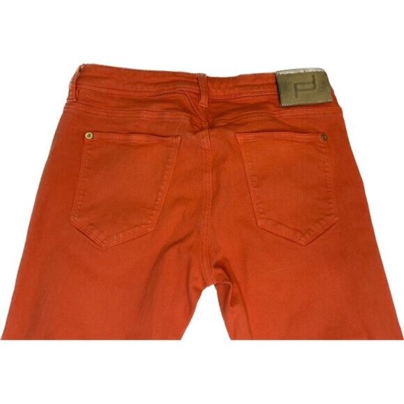 Porsche Design Women’s Jeans Orange Skinny Mid Rise Ankle Slim 30x26 - Picture 4 of 13